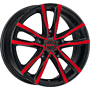 MAK MAK MILANO 8X18 5X114.3 ET40 76 (BLACK AND RED  KBA-50211) 8x18  ET40.00 