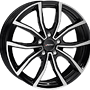 AUTEC Vidron-swp 7,0x18 5/100 ET39 (57,1) Autec Schwarz poliert 7x18 5x100 ET39.00 gloss black / polished