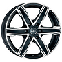 MAK 7.5Jx17 H2 ET45 6x114.3x66.1 KING 6 ice black MAK 7,5x17  ET45.00 dull black / polished