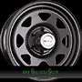 DOTZ PHARAO 6x15 5x139,7 ET45.00 dark matt black - offroad stahlfelge