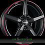 RONAL R69 7,5x17 5x100 ET48.00 jetblack-red rim