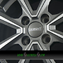 DEZENT KT 6x15 4x100 ET46.00 dark - gunmetal polished