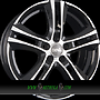 DBV ANDORRA II 7,5x18 5x108 ET45.00 schwarz glänzend front poliert