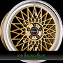 BORBET B 7x17 4x100 ET30.00 gold rim polished