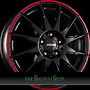 RONAL R54 7x16 5x100 ET38.00 mcr jetblack-red rim