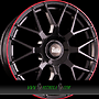 MAM MAM GT.1 8x18 5x100 ET45.00 black painted lip red (bplr)