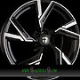 TOMASON AR1 8x18 5x112 ET35.00 black diamond polished