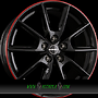 BORBET LX 8x18 5x108 ET45.00 black glossy rim red