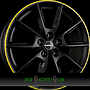 BORBET LX 8x18 5x112 ET40.00 black matt rim yellow