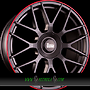 MAM MAM GT.1 8,5x19 5x100 ET30.00 matt black lip red (mblr)