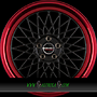 BORBET B 7x17 4x100 ET38.00 black rim red