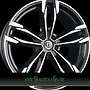 DIEWE AVIO 7,5x19 5x120 ET45.00 nero s machined - schwarz glanz frontpoliert