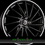 DIEWE BRIOSA 8x18 5x108 ET40.00 nero s machined lip - schwarz glanz hornpoliert