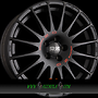 OZ SUPERTURISMO GT 8x17 5x100 ET35.00 matt black + red lettering