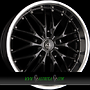  VOLTEC T6 7x17 4x100 ET38.00 highgloss black inox lip