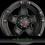  T10 9x18 5x114,3 ET12.00 black matt with red accents