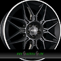 DOTZ LONGBEACH 9,5x22 5x108 ET36.00 dark - schwarz glänzend poliertes horn