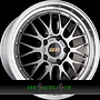 BBS LM 7x17 4x100 ET48.00 diamond black - felgenbett diamantgedreht