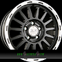 DIEWE 2LX 8x17 6x139,7 ET40.00 nero machined - schwarz matt frontpoliert