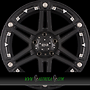  R01 9x18 6x139,7 ET-13.00 matte black + chrome inserts