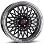 BORBET DESIGN B black rim polished 7.0Jx17 ET25 4x100x64.1 (wintertauglich) x17 4x100 ET25.00 