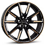 BORBET Alufelge 8.0 J x 18 112/5/40/66,6  LX18 black glossy gold spoke rim Borbet 8x18 5x112 ET40.00 borbet black glossy gold spoke rim  kba