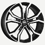 DBV 8.0x18 5/108 ET48 Milano TV schwarz gl?nzend, front poliert 70.1 x18 5x108 ET 