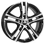 DBV 8.0x19 5/112 ET45 Andorra II schwarz gl?nzend, front poliert 70.1 x19 5x112 ET 