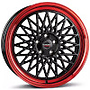 BORBET DESIGN B black rim red 7.0Jx17 ET30 4x100x64.1 (wintertauglich) x17 4x100 ET30.00 